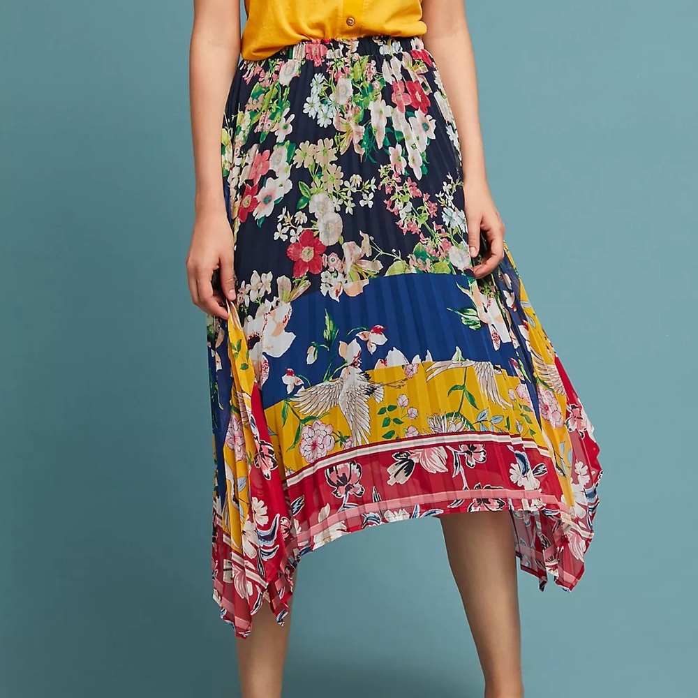 Anthropologie Floral Skirt Sz M NWT